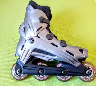 Patines en línea Rollerblade plateados talla 38'5