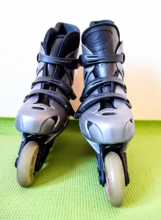 Patines en línea Rollerblade plateados talla 38'5