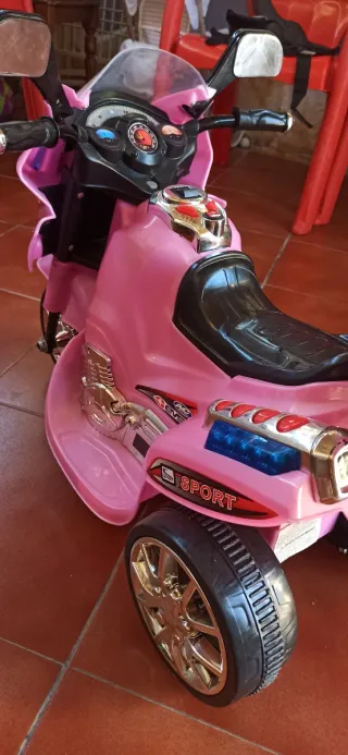 Moto eléctrica infantil rosa