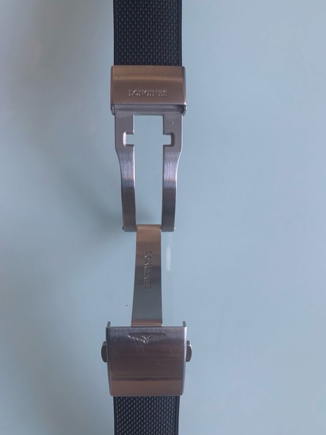 Correa Longines Caucho Negra