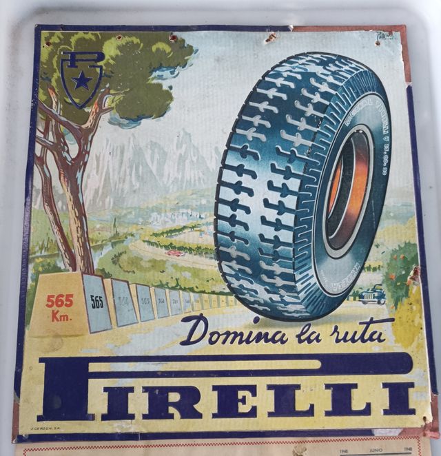 Calendario neumáticos Pirelli 1948. Original