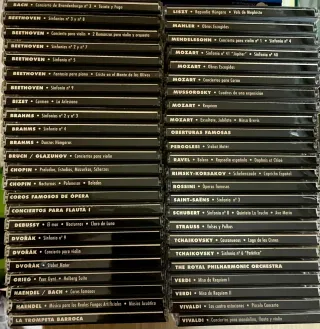 Amplia colección de música clásica en 48 CDs.