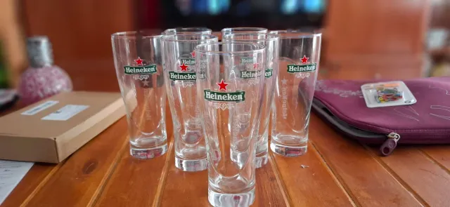 Vasos Heineken de cristal