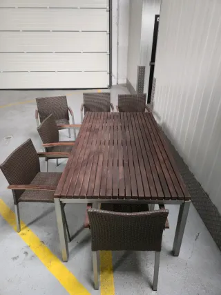 Mesa de exterior con 6 sillas