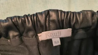 Pantalón cuero negro mujer talla 38