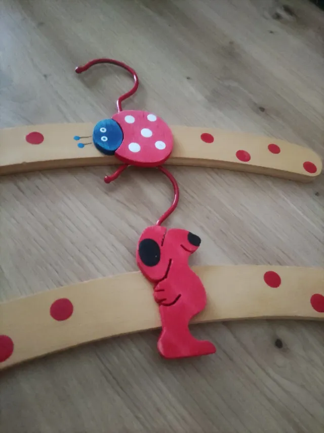 2 Perchas Madera Infantiles Decoradas