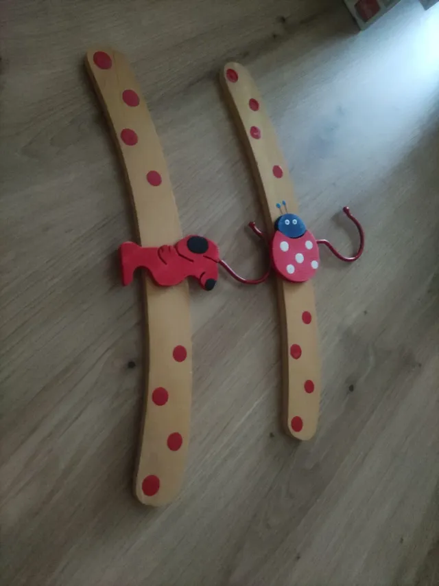 2 Perchas Madera Infantiles Decoradas