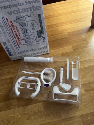 Accesorios YAGOSI para Wii: Volante, Raqueta, Palo