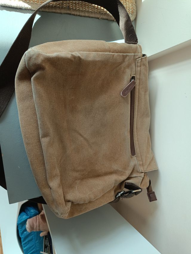 Bandolera de lona y cuero