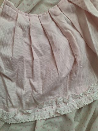 Cortinas Algodón Rosas y Blancas