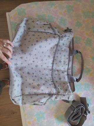 Bolsa carrito bebé estrellas gris