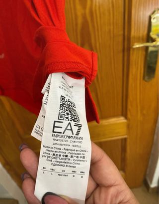Camisa Roja Emporio Armani Hombre