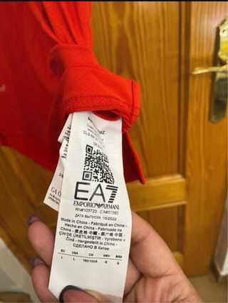 Camisa Roja Emporio Armani Hombre