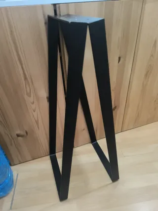 Pata mesa acero negro 80cm