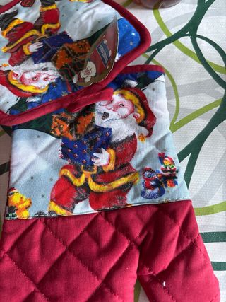 2 Set di Presina e Guanto Forno Natale