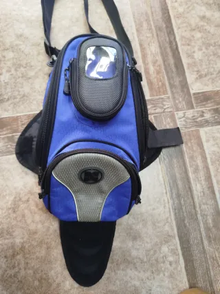 Bolsa sobredepósito moto azul