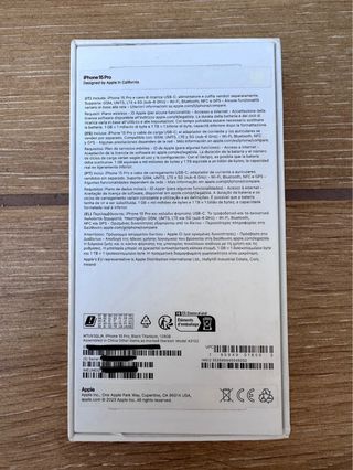Caja iPhone 15 Pro Black