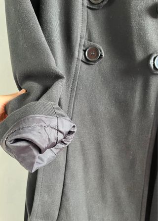 Abrigo paño Zara negro talla 38