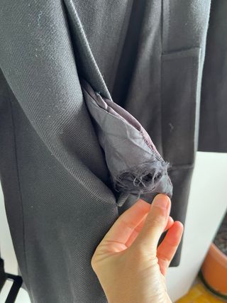 Abrigo paño Zara negro talla 38