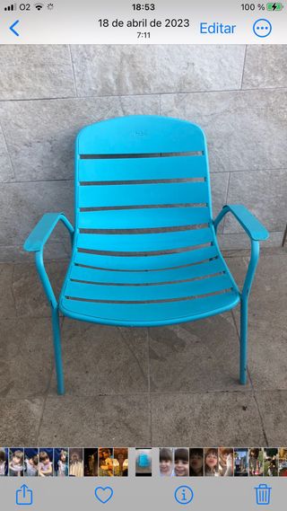 Sillón de hierro Hybo azul ,