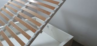 Canapé abatible 140x200 cm Blanco