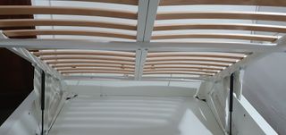 Canapé abatible 140x200 cm Blanco