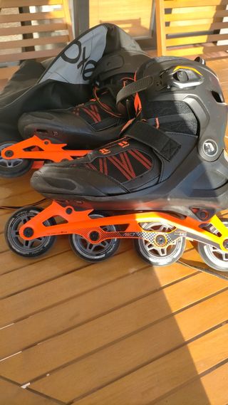 Patines Oxelo Hombre Negro/Naranja