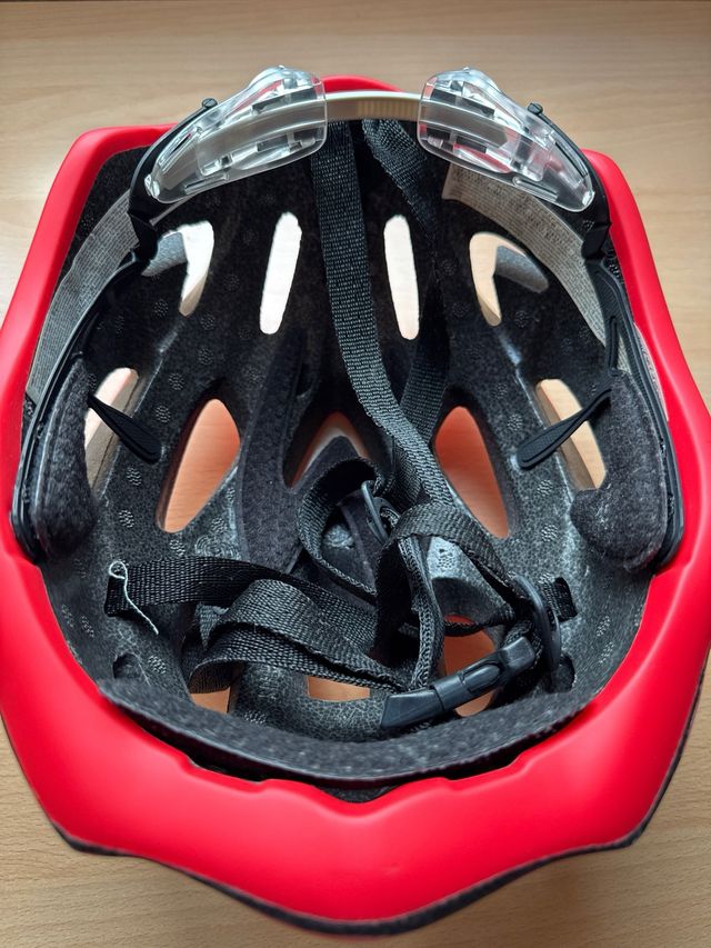 Casco de bicicleta rojo Btwin
