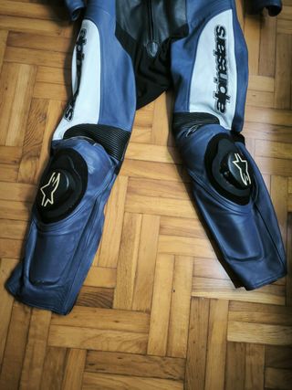 Mono de moto Alpinestars azul y negro