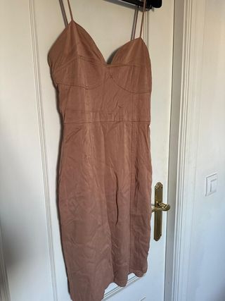 Vestido H&M rosa nude tirantes finos ajustado