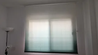 Estor enrollable degradado verde y blanco