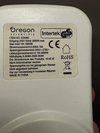 Misuratore Consumo Energia Oregon Scientific