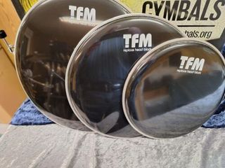 3 Pelli Batteria Nere Nuove 10-12-14