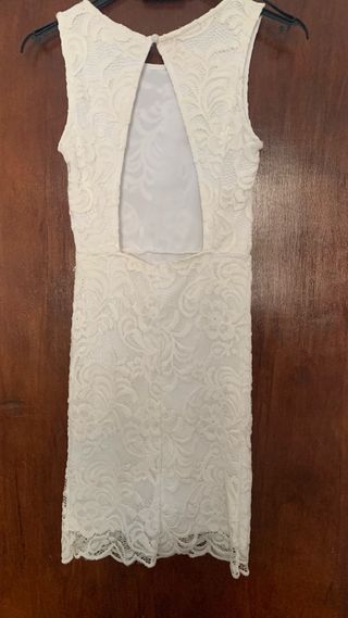 Vestido H&M encaje blanco Talla S