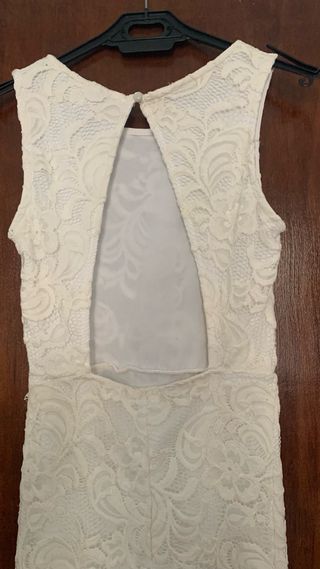 Vestido H&M encaje blanco Talla S
