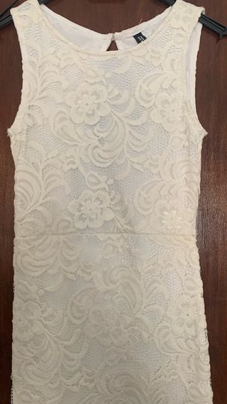 Vestido H&M encaje blanco Talla S