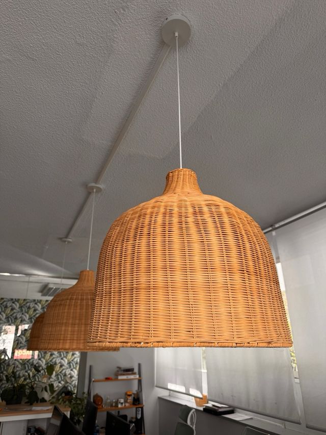 Lámpara Mimbre Maison du Monde 50cm (3 unidades)