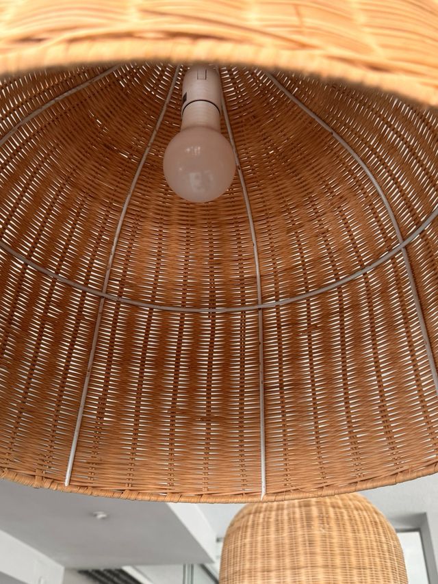 Lámpara Mimbre Maison du Monde 50cm (3 unidades)