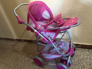 Carrito de bebé juguete rosa 3 funciones