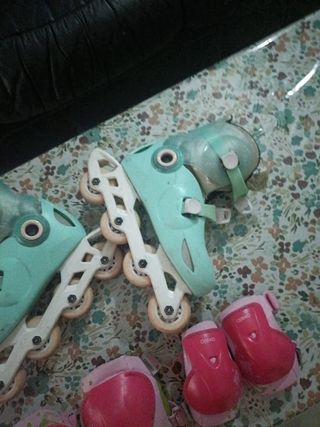 Patines en línea y protecciones