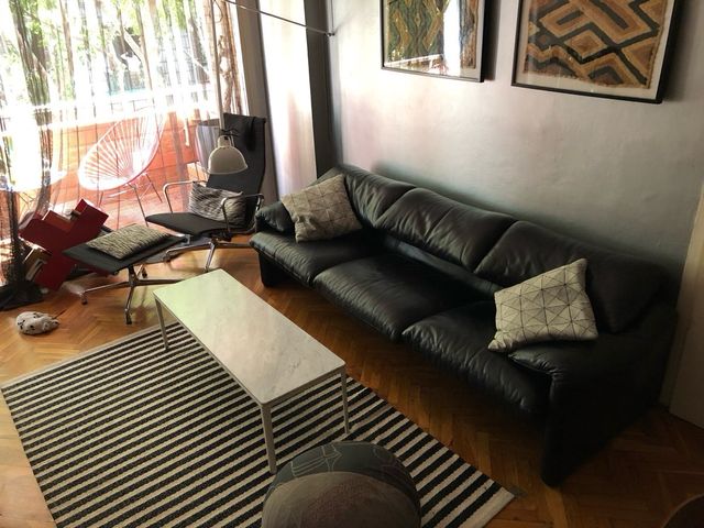 Sofá Cassina Maralunga Piel Negro