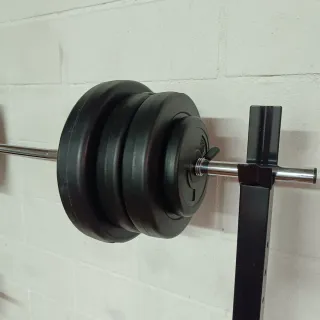 Set Pesas 60kg + Barra + Mancuernas
