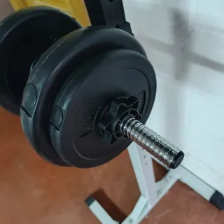Set Pesas 60kg + Barra + Mancuernas