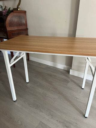 Mesa Escritorio Plegable Madera y Metal