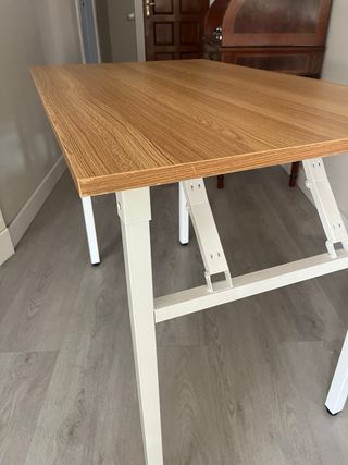 Mesa Escritorio Plegable Madera y Metal