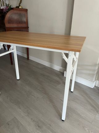 Mesa Escritorio Plegable Madera y Metal