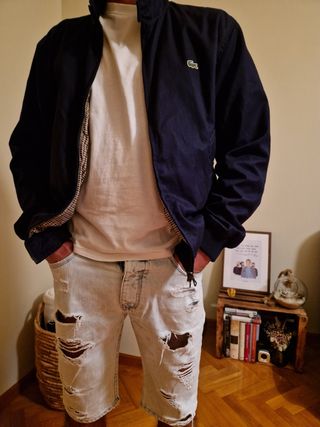 Cazadora bomber Lacoste azul hombre