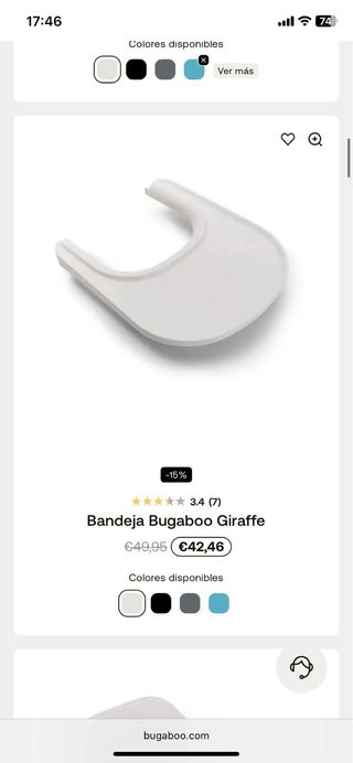 Trona Bugaboo Giraffe + Pack Bebé + Bandeja