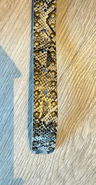 Cinturón con pedrería y diseño de serpiente