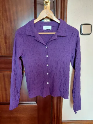 Camisa elástica mujer morada